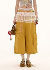 Detachable two way loose casual pants